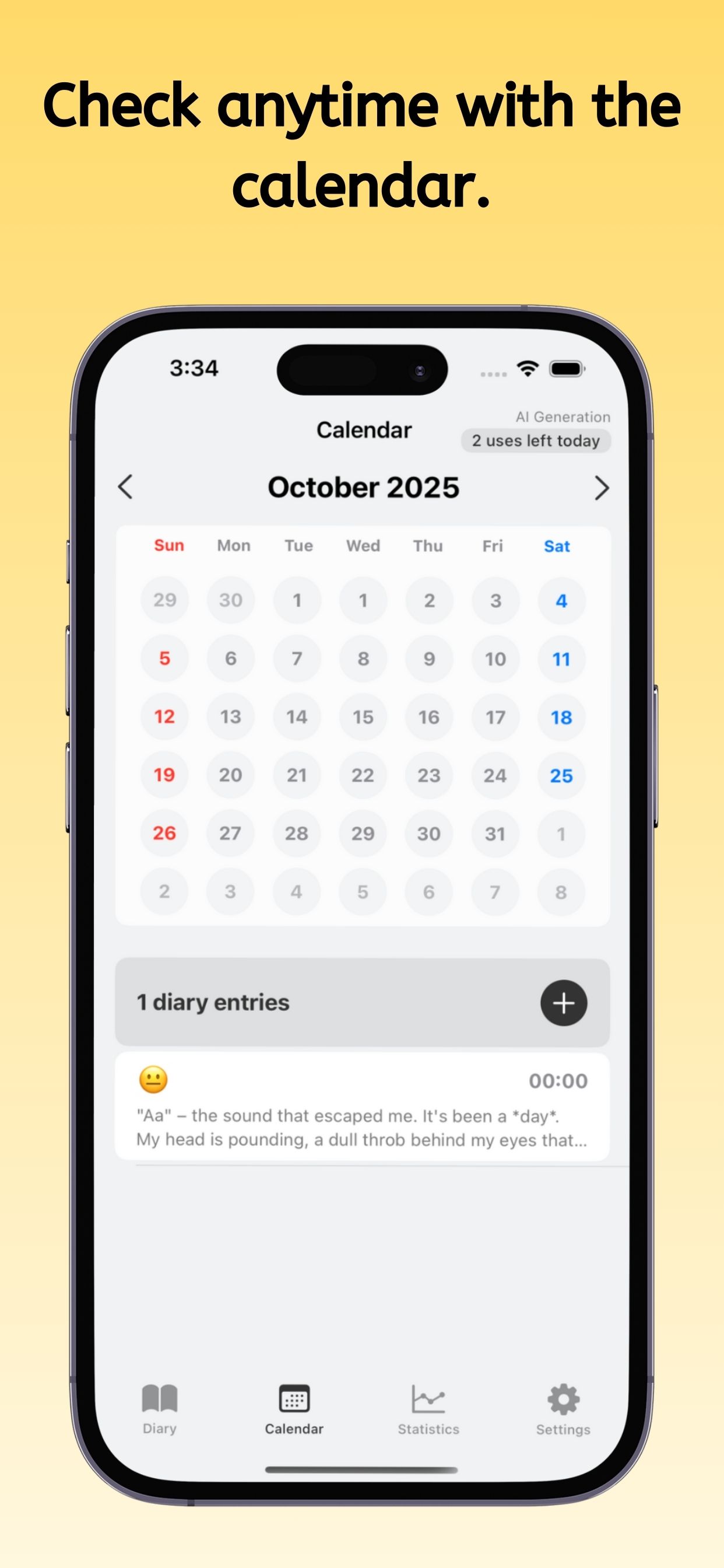 Calendar view